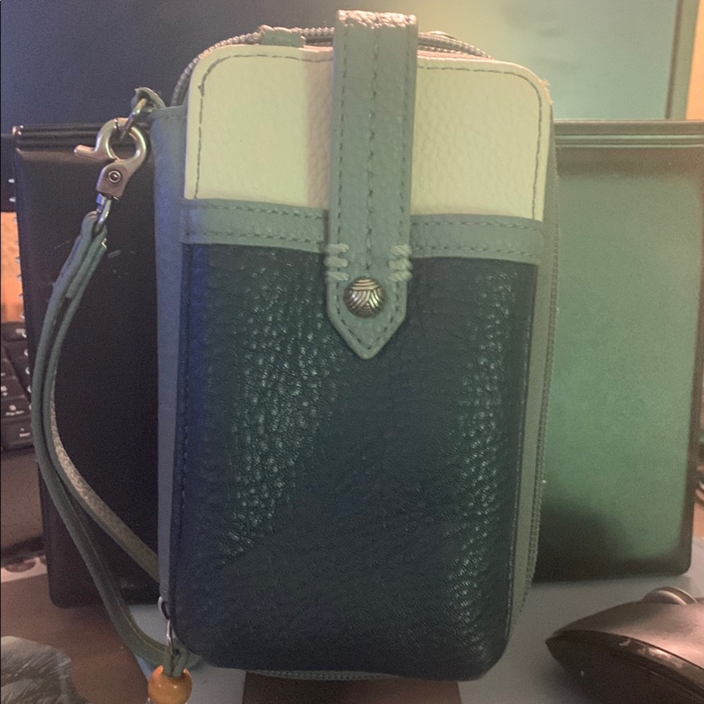 The Sak Blue and Cream Crossbody Bag